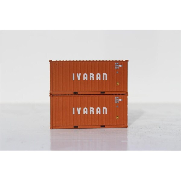 Jacksonville Terminal N Scale Ivaran 20 ft. Container - Pack of 2 JTC205358 - main